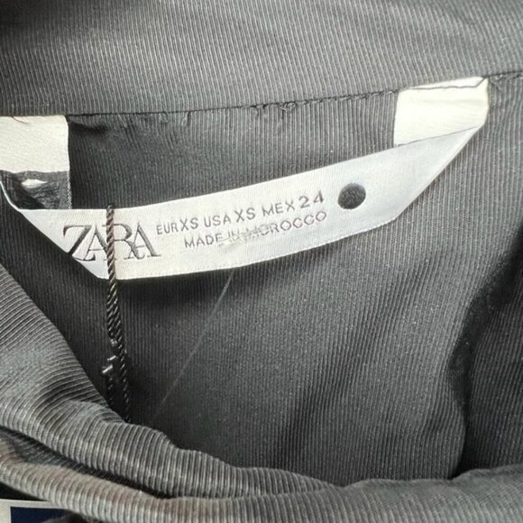 NWT ZARA Satin Crop Top One Shoulder Asymmetric Chain‎ Strap 4661/406/800 Sz XS - Picture 14 of 14